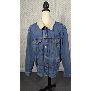 Levi's Jean Jacket Women's Large Sherpa Lined Trucker Denim Workwear Indy Sleaze